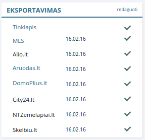 Eksportavimas į NT portalus
